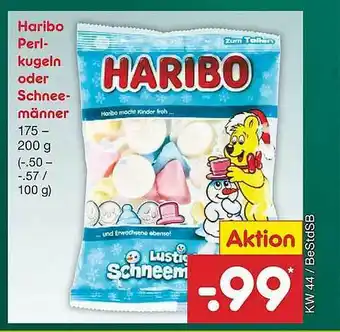 Netto Marken-Discount Haribo Perlkugeln Oder Schneemänner Angebot