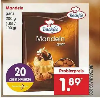 Netto Marken-Discount Mandeln Backfee Angebot