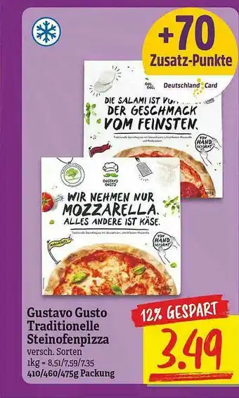 Netto Marken-Discount Gustabo Gusto Traditionelle Steinofenpizza Angebot