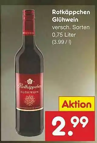 Netto Marken-Discount Rotkäppchen Glühwein Angebot