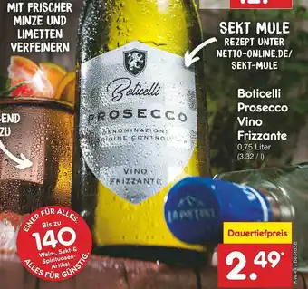 Netto Marken-Discount Boticelli Prosecco Vino Frizzante Angebot