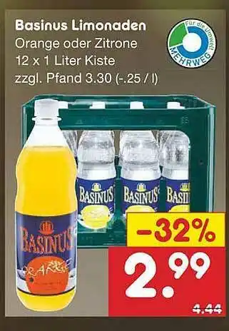 Netto Marken-Discount Basinus Limonaden Angebot