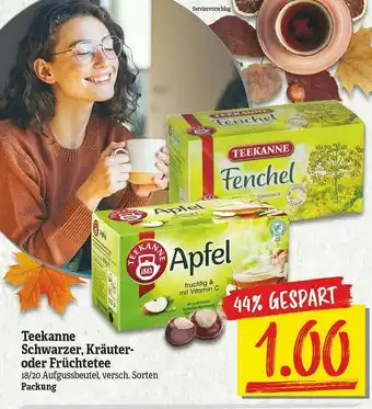 NP Discount Teekanne Schwarzer, Kräuter Oder Früchtetee Angebot