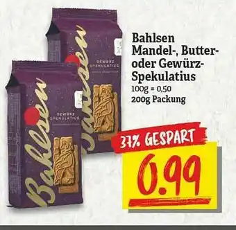 NP Discount Bahlsen Mandel, Butter Oder Gewürz Spekulatius Angebot