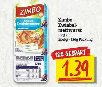 NP Discount Zimbo Zwiebel Mettwurst Angebot