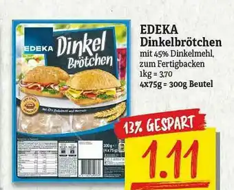 NP Discount Edeka Dinkelbrötchen Angebot