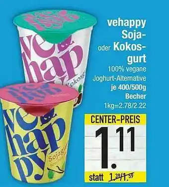 E-Center Vehappy Soja Oder Kokosgurt Angebot