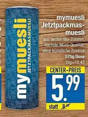 E-Center Mymuesli Jetztpackmas Muesli Angebot