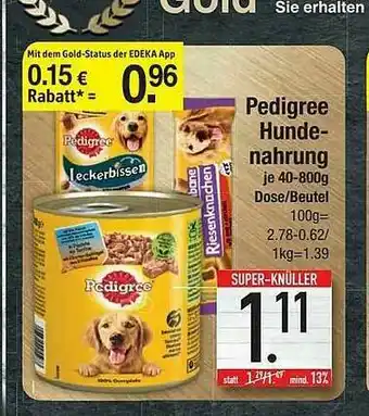 E-Center Pedigree Hundenahrung Angebot