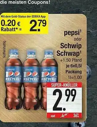 E-Center Pepsi Oder Schwip Schwap Angebot