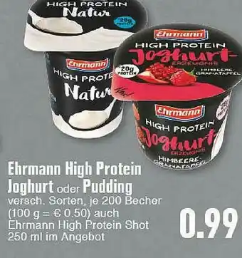 E-Center Ehrmann High Protein Joghurt Angebot