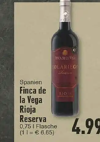 E-Center Spanien Finca De La Vega Rioja Reserva Angebot