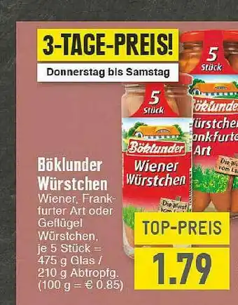 E-Center Böklunder Würstchen Angebot