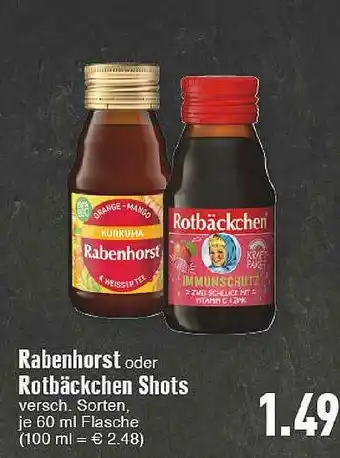 E-Center Rabenhorst Oder Rotbäckchen Shots Angebot