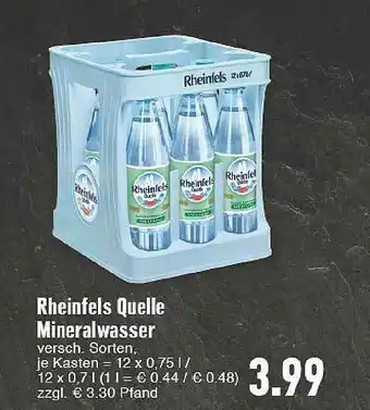 E-Center Rheinfels Quelle Mineralwasser Angebot