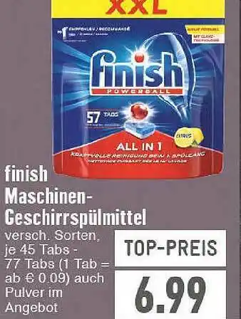 E-Center Finish Maschinen Geschirrspülmittel Angebot