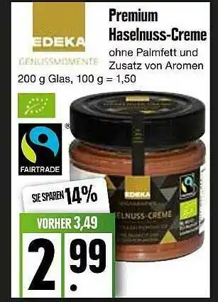 Edeka Edeka Genussmomente Premium Haselnuss-creme Angebot