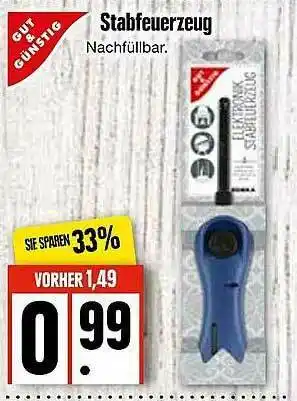 Edeka Stabfeuerzeug Gut & Günstig Angebot