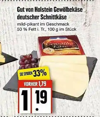 Edeka Gut Von Holstein Gewölbekäse Deutscher Schnittkäse Angebot