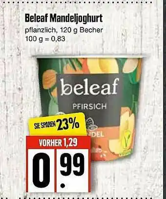 Edeka Beleaf Mandeljoghurt Angebot