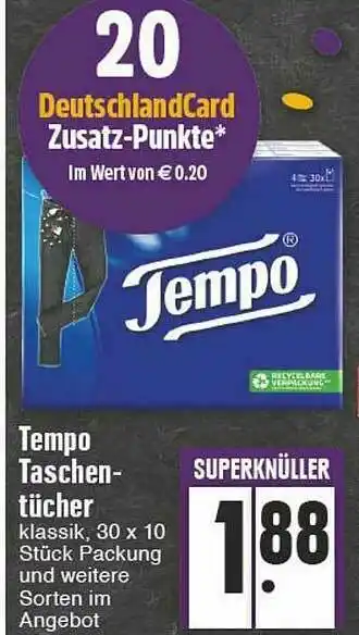 Edeka Tempo Taschentücher Angebot