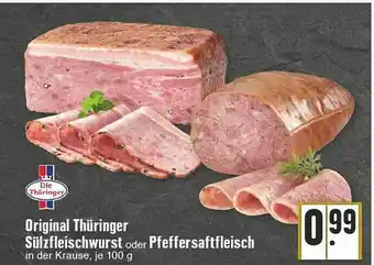 Edeka Original Thüringer Sülzfleischwurst Oder Pfeffersaftfleisch Angebot