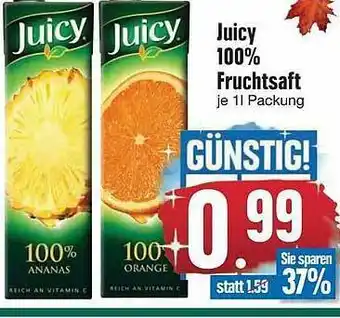 Edeka Juicy 100% Fruchtsaft Angebot