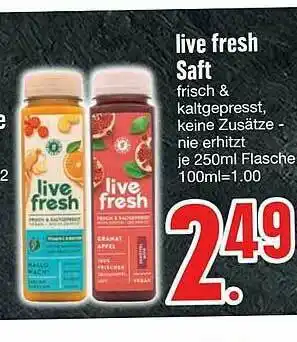 Edeka Live Fresh Saft Angebot