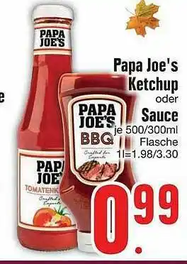 Edeka Papa Joe's Ketchup Oder Sauce Angebot