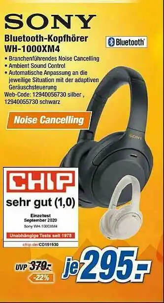 Expert Sony Bluetooth-kopfhörer Wh-1000xm4 Angebot