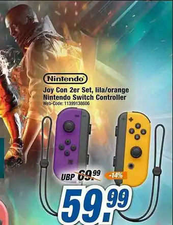 Expert Joy Con 2er Set, Lila Oder Orange Nintendo Switch Controller Angebot