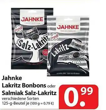 Famila Nord Ost Jahnke Lakritz Bonbons Oder Salmiak Salz-lakritz Angebot