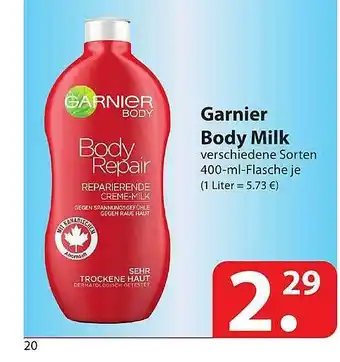 Famila Nord Ost Garnier Body Milk Angebot