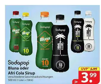 Famila Nord Ost Sodapop Bluna Oder Afri Cola Sirup Angebot