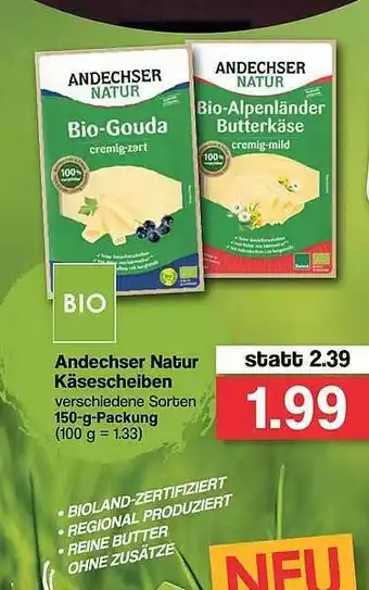 Famila Nord West Andechser Natur Käsescheiben Angebot