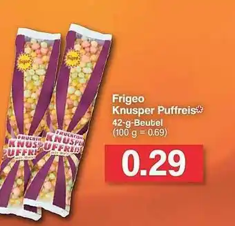 Famila Nord West Frigeo Knusper Puffreis Angebot