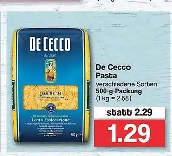 Famila Nord West De Cecco Pasta Angebot