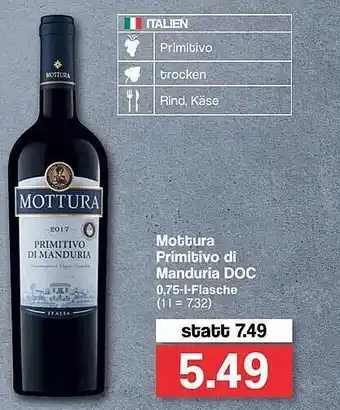 Famila Nord West Mottura Primitivo Di Manduria Doc Angebot