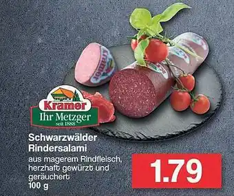 Famila Nord West Schwarzwälder Rindersalami Kramer Ihr Metzger Angebot