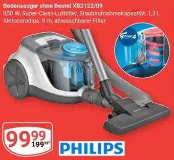 Globus PHILIPS Bodensauger ohne Beutel XB2122/09 Angebot