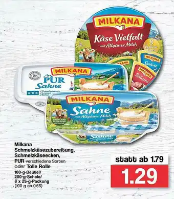 Famila Nord West Milkana Schmelzkäsezubereitung Schmelzkäseeckien Pur Oder Tolle Rolle Angebot