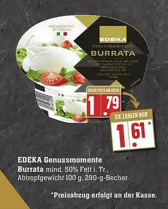 E-Center Edeka Genussmomete Burrata Angebot