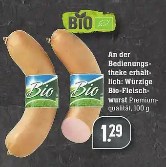 E-Center An Der Bedienungstheke Erhältlich: Würzige Bio-fleischwurst Angebot