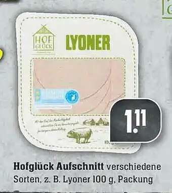 E-Center Hofglück Aufschnitt Angebot