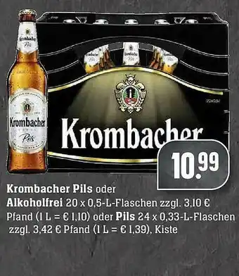 E-Center Krombacher Pils Oder Alkoholfrei Oder Pils Angebot