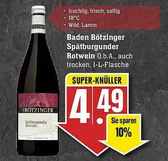 E-Center Baden Bötzinger Spätburgunder Rotwein Angebot