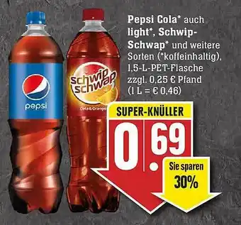 E-Center Pepsi Cola, Light, Schwip Schwap Angebot