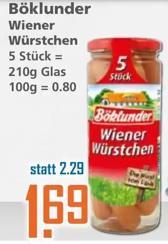 Klaas und Kock Böklunder Wiener Würstchen 210g Angebot