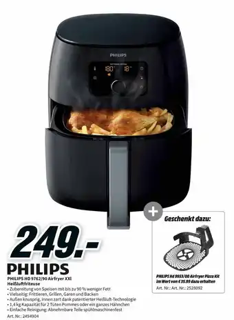 MediaMarkt Philips HD 9762/90 Airfryer XXL Heißluftfritteuse Angebot