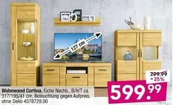 Möbel Boss Wohnwand Cortina Angebot